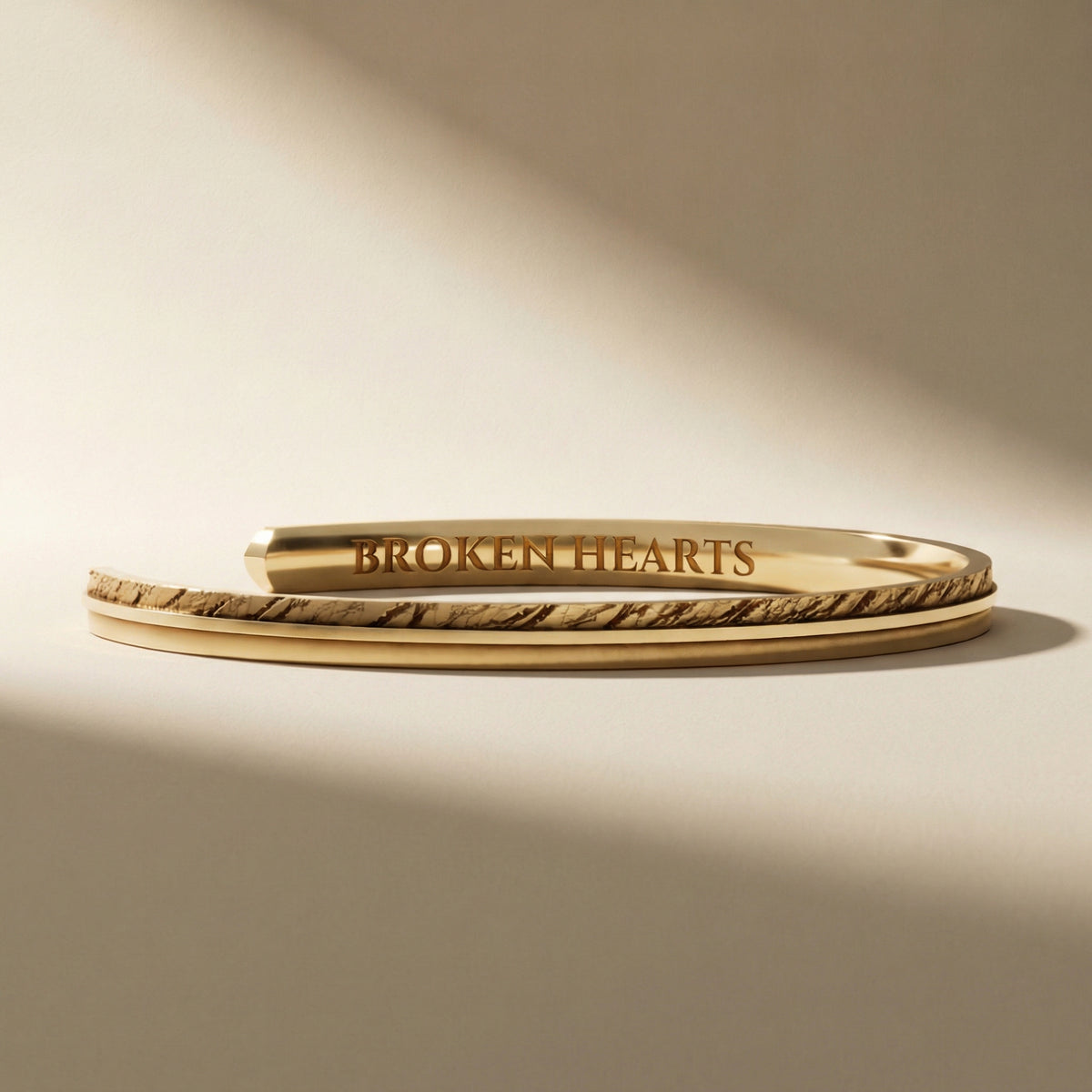 STRATUM AUREUM bracelet, solid 18kt gold, handcrafted in Italy for you - Broken Hearts