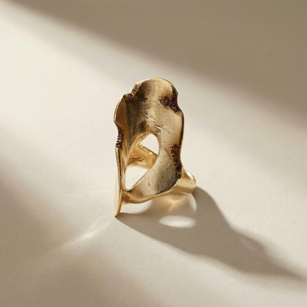 GOLDEN FORMA ring, 24kt gold-plated, handcrafted in Italy for you - Broken Hearts