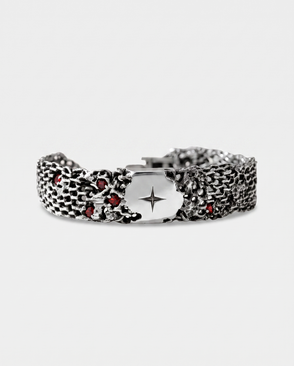 TEXTUM SANGUINIS, oxidized 925 silver bracelet