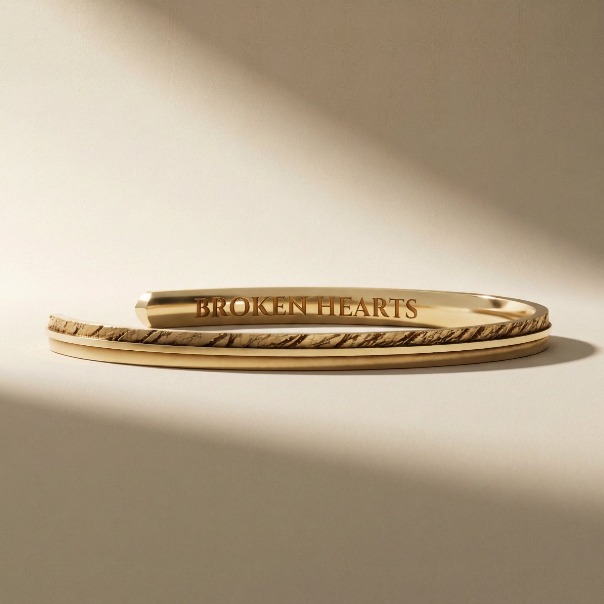 GOLDEN STRATUM bracelet, 24kt gold-plated, handcrafted in Italy for you - Broken Hearts