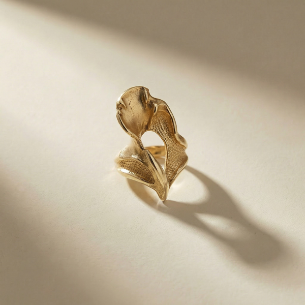 GOLDEN FORMA ring, 24kt gold-plated, handcrafted in Italy for you - Broken Hearts
