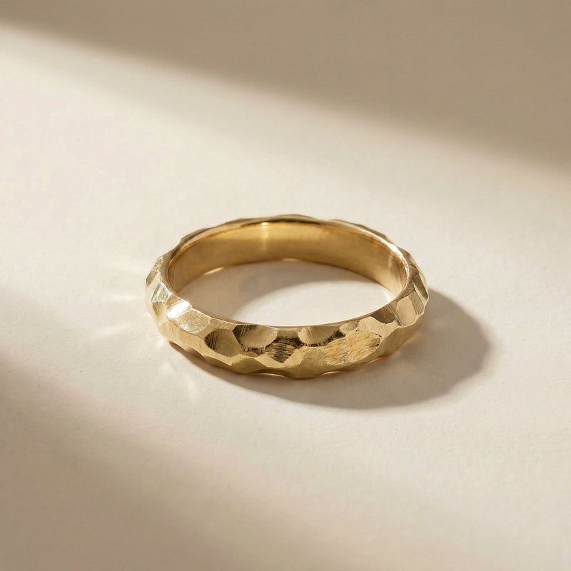 GOLDEN FAITH ring, 24kt gold-plated, handcrafted in Italy for you - Broken Hearts