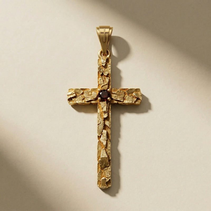 GOLDEN DEVOTIO pendant, 24kt gold-plated, handcrafted in Italy for you - Broken Hearts